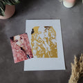 Personalised gold foil portrait from photo