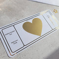 Gold foil golden ticket gift voucher to write your own message