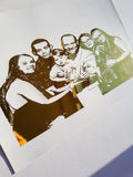 Large gold foil family portrait from photo